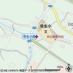 草生地区公民館周辺の地図