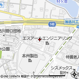 兵庫県加古川市野口町水足179-13周辺の地図