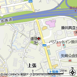静岡県掛川市上張644周辺の地図