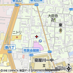 大阪府寝屋川市秦町42-1周辺の地図