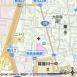 大阪府寝屋川市秦町42周辺の地図