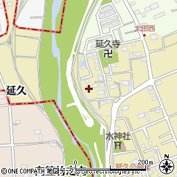 静岡県袋井市延久522周辺の地図