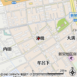 愛知県豊橋市新栄町汐焼周辺の地図