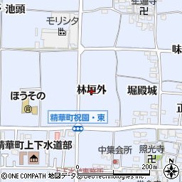 京都府精華町（相楽郡）祝園（林垣外）周辺の地図