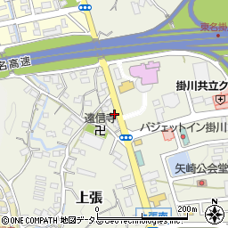 静岡県掛川市上張642周辺の地図