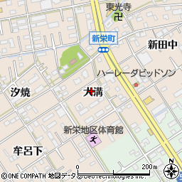 愛知県豊橋市新栄町大溝周辺の地図