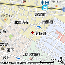 愛知県豊橋市東田町（斉兵）周辺の地図