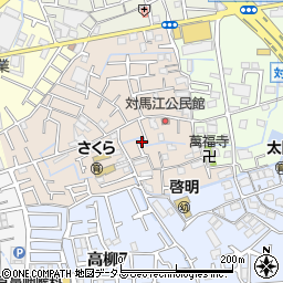 大阪府寝屋川市対馬江西町周辺の地図