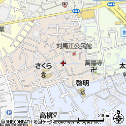 大阪府寝屋川市対馬江西町周辺の地図