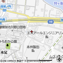 兵庫県加古川市野口町水足179-12周辺の地図