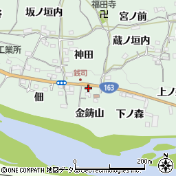 京都府木津川市加茂町銭司金鋳山周辺の地図