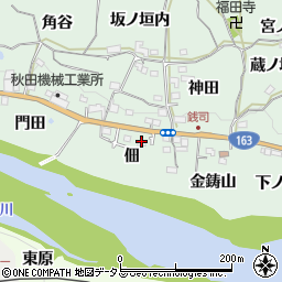 京都府木津川市加茂町銭司佃周辺の地図
