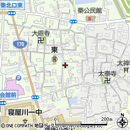 大阪府寝屋川市秦町36-28周辺の地図