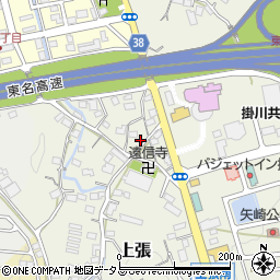 静岡県掛川市上張622周辺の地図