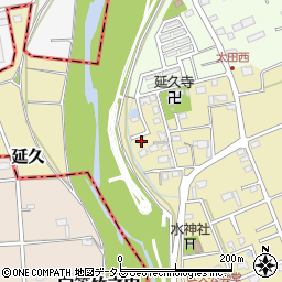 静岡県袋井市延久521-8周辺の地図