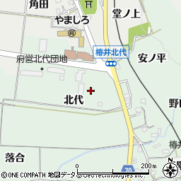 京都府木津川市山城町椿井北代周辺の地図