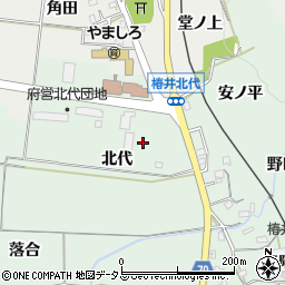 京都府木津川市山城町椿井（北代）周辺の地図