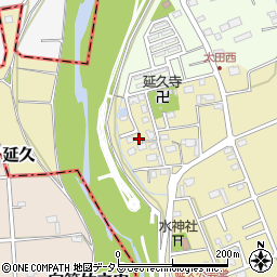 静岡県袋井市延久521-1周辺の地図