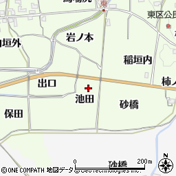 京都府木津川市加茂町西池田周辺の地図