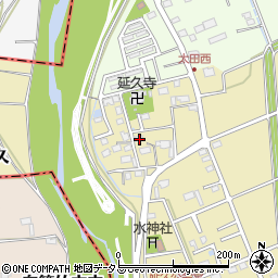 静岡県袋井市延久527周辺の地図