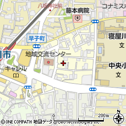 大阪府寝屋川市早子町周辺の地図