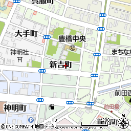 愛知県豊橋市新吉町23-12周辺の地図
