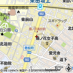 愛知県豊橋市老松町周辺の地図