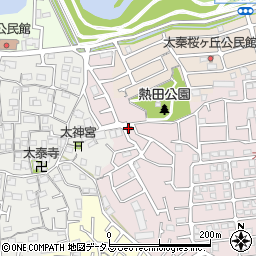 太秦中央公民館周辺の地図