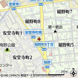 洋服の青山伊丹稲野店周辺の地図