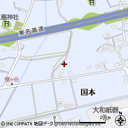 静岡県袋井市国本1455-3周辺の地図