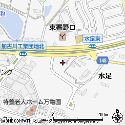 兵庫県加古川市野口町水足2026-1周辺の地図