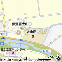 伊賀市立大山田中学校周辺の地図