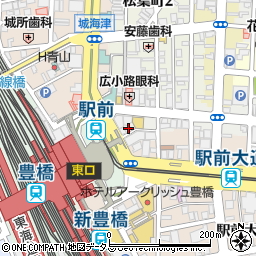 牡蠣とレモン 豊橋駅前店周辺の地図