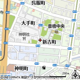 愛知県豊橋市新吉町27-2周辺の地図