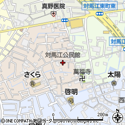 対馬江公民館周辺の地図