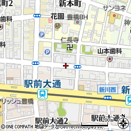 愛知県豊橋市広小路周辺の地図