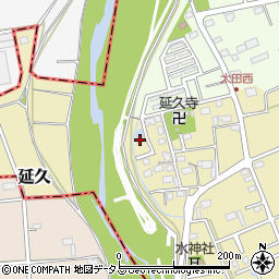 静岡県袋井市延久514周辺の地図