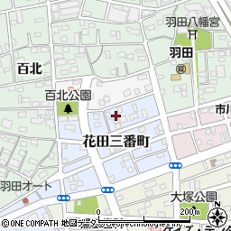 愛知県豊橋市花田三番町周辺の地図