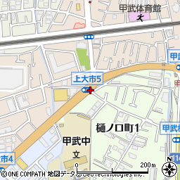 上大市５周辺の地図