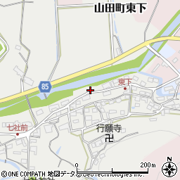 兵庫県神戸市北区山田町東下117周辺の地図