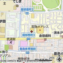 ショウワパーク服部豊町駐車場周辺の地図
