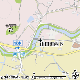 兵庫県神戸市北区山田町坂本下津井周辺の地図