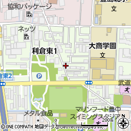 大阪府豊中市利倉東周辺の地図