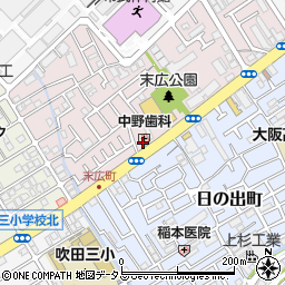 大阪府吹田市末広町20-25周辺の地図
