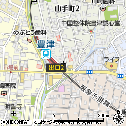 関西みらい銀行豊津西支店周辺の地図