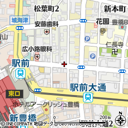 海鮮と産地鶏の炭火焼 うお鶏 豊橋駅前店周辺の地図