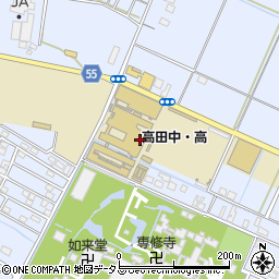 高田中学校周辺の地図