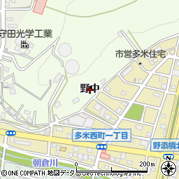 愛知県豊橋市多米町（野中）周辺の地図