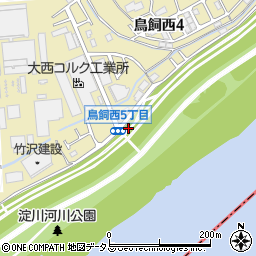 大阪府摂津市鳥飼西周辺の地図