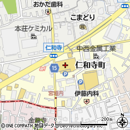 ホームセンターコーナン寝屋川仁和寺店周辺の地図